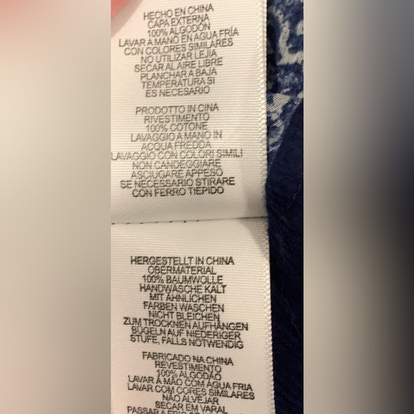 Excellent Condition, Soft Joie, Cotton Blue & White Tank Top w/ Tassel, Size XS - Picture 5 of 5